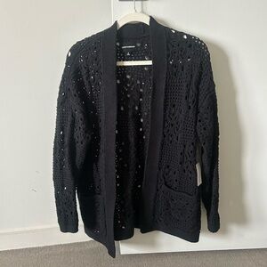 Lucky Brand Mixed Stitch Cardigan